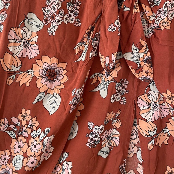 Free People Floral Wrap Midi Skirt NWT - Picture 8 of 14